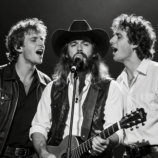 Intense Black and White Musician Portrait