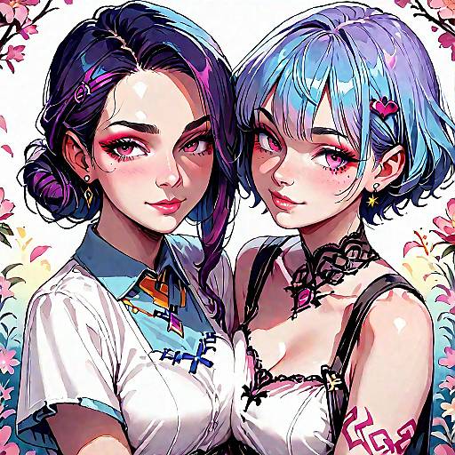 Seductive Succubi in Anime Game Scene