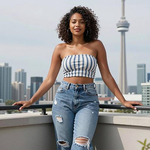 Stylish Summer Vibes on Toronto Balcony