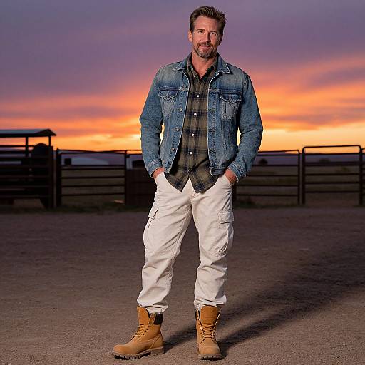 Rugged Man at Sunset Corral