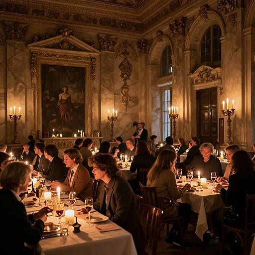Ethereal Candlelit Hall Conversations