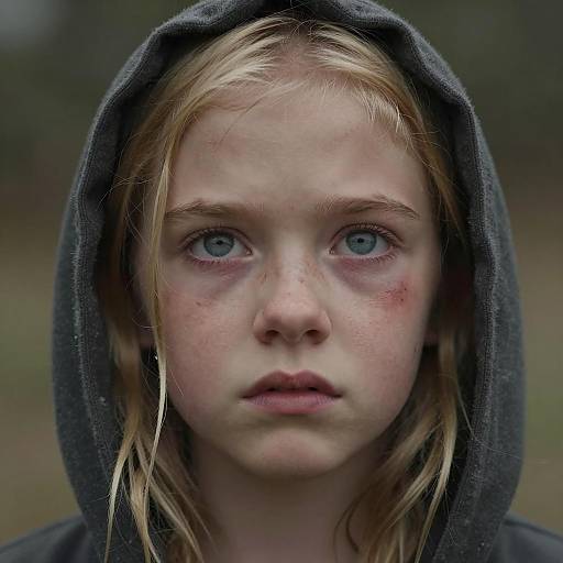 Intense Portrait of a Young Girl