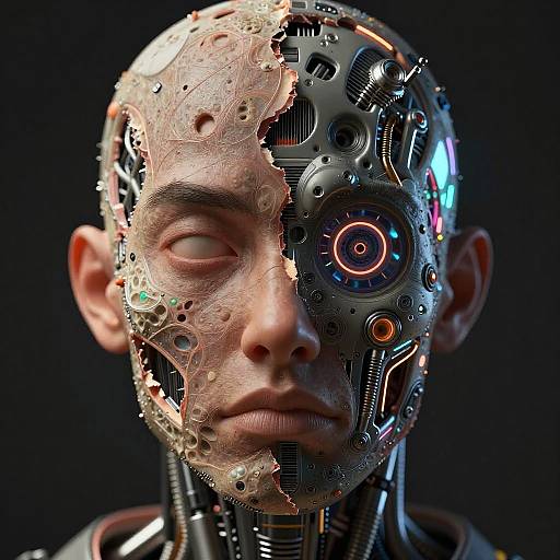 Cyberpunk Cut Face Illustration