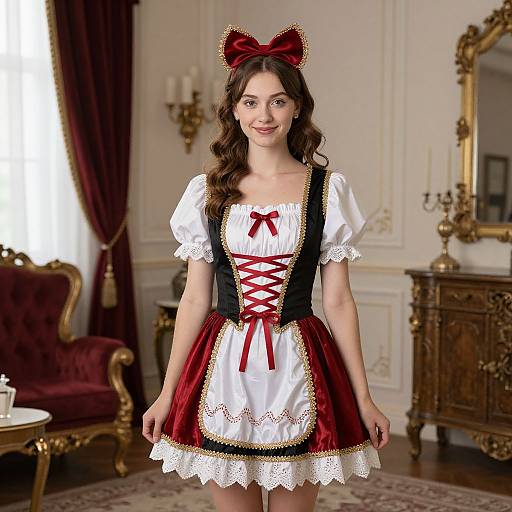 German Girl Costume in Room