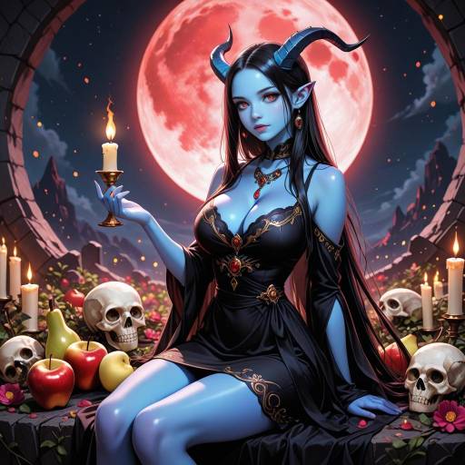 Enchanting Night: A Mystical Girl