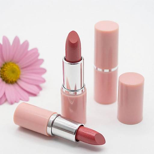 Charming Display of Pink Lipsticks