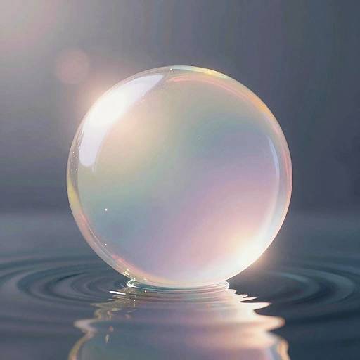 Translucent Hemisphere with Pastel Glow