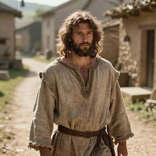 Medieval Peasant Rustic Village Scene