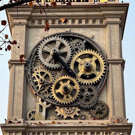 Ancient Clock Tower Gears Paradox