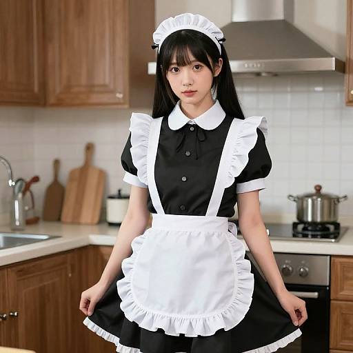 French Maid in Kitchen Setting