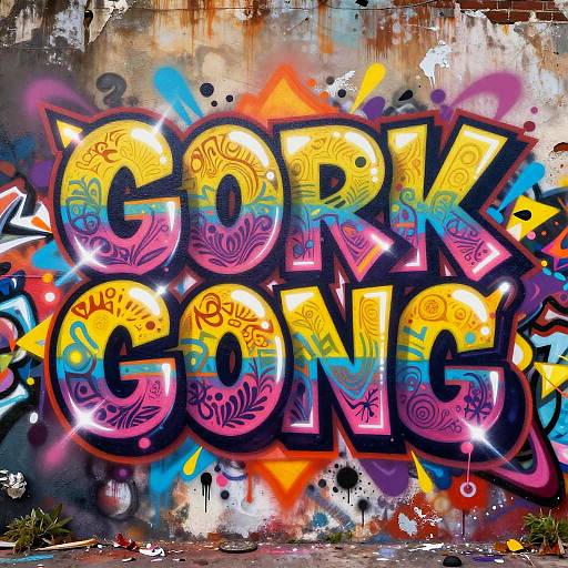 Colorful Bubble Letter Graffiti Font