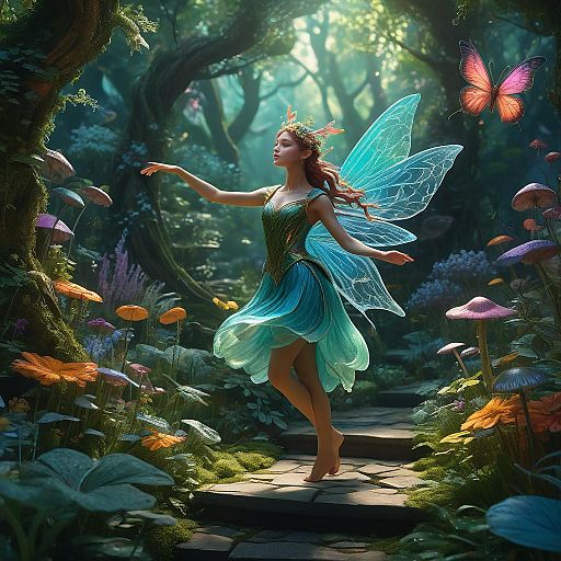 Fairy Dance in a Mystical Garden Fairy Dance in a Mystical Garden