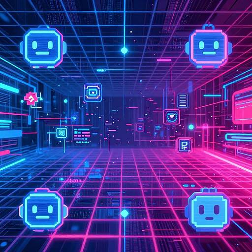 Futuristic Cyberpunk Neon Background