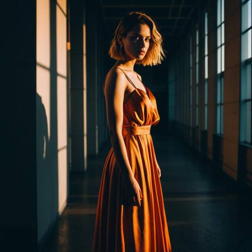 Streetwear Model in Silk Gown Style