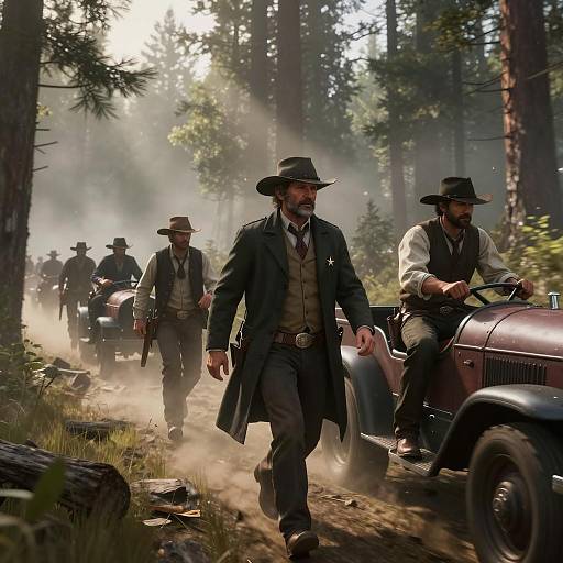 Epic Train Robbery in Red Dead Style