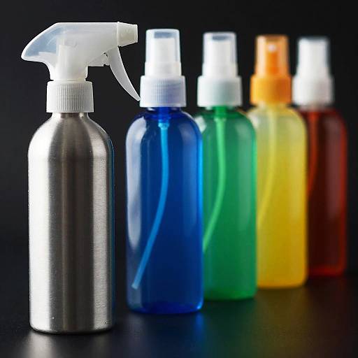 Colorful Spray Bottles with Metal Bottle