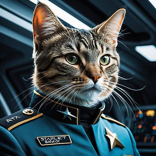 Cosmic Cat in Starfleet Uniform