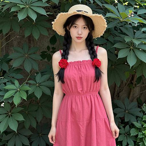 Realistic Woman in Birthday Dress