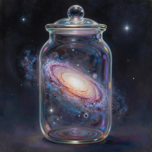 Futuristic Milky Way Holographic Jar