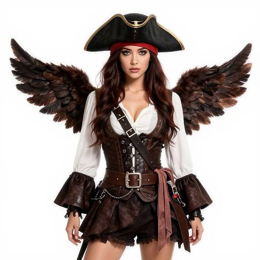 Female Pirate with Wings and Hat