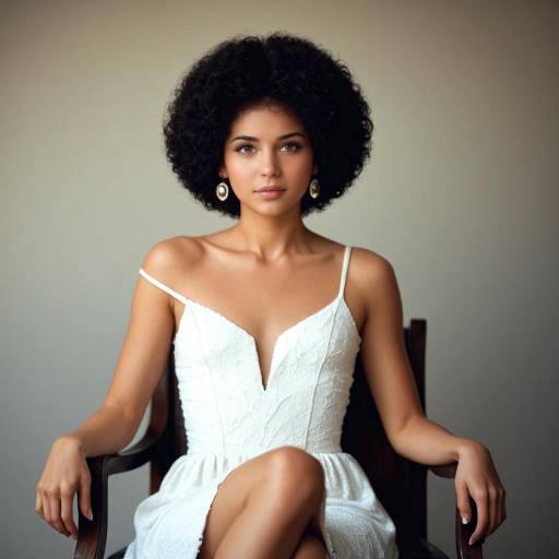 Realistic Portrait of an Afro-Emma Girl Realistic Portrait of an Afro-Emma Girl