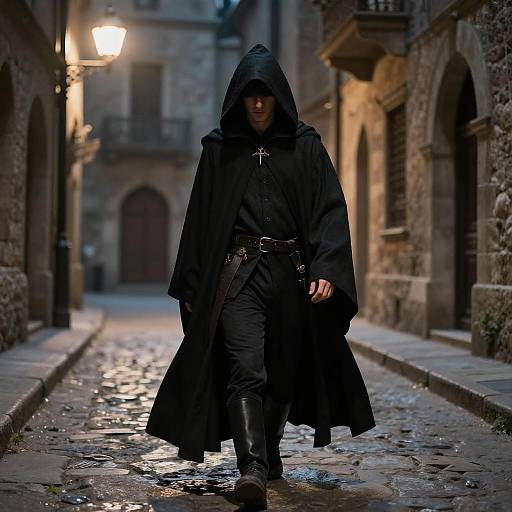 Mysterious Thief in Medieval Night