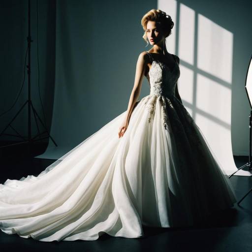 Fashion Model in Elegant Gown with Shadow Root Hairstyle