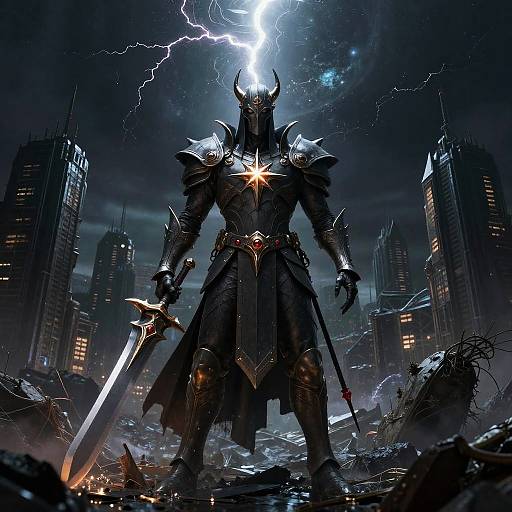 Void-Wreathed Arbiter, Starforged Glaive, Drowned Metropolis