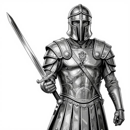 Realistic Black and Grey Roman Soldier