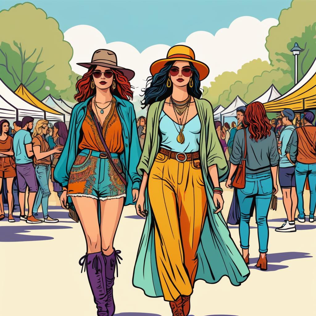 Bohemian Street Fashion at City Festival