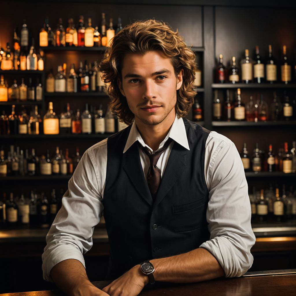 Stylish Young Bartender Portrait Shoot