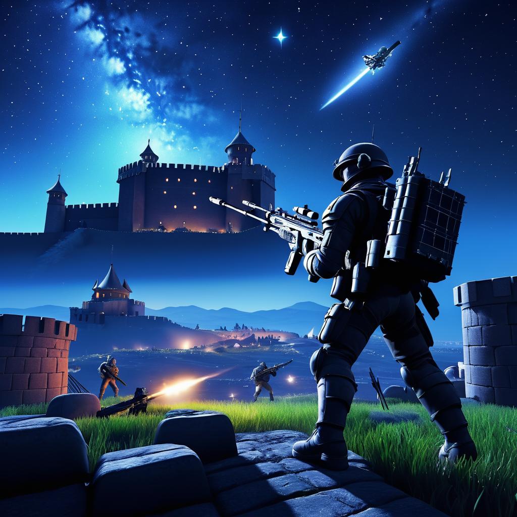 Alien Invasion: Soldier Defends Fortress