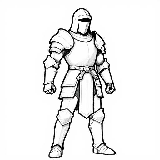 1980s Skeleton Warrior Line Art