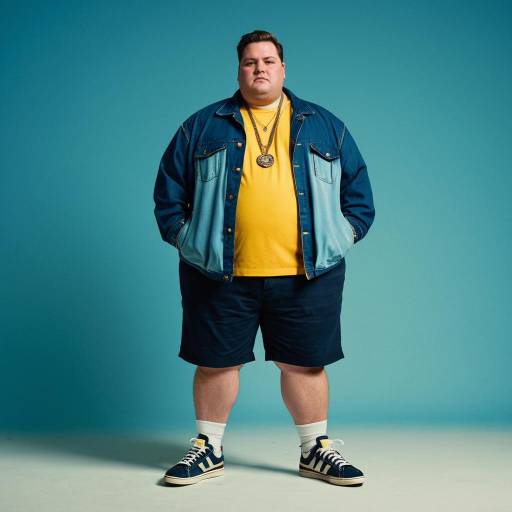 Stylish Overweight Male in Open Jacket