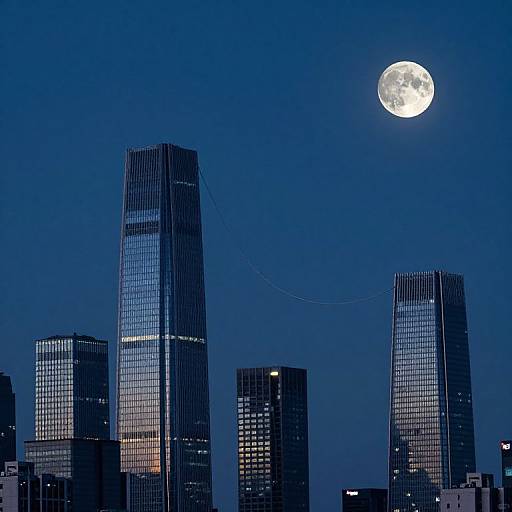 Curved Skyscrapers Looping Earth's Equator