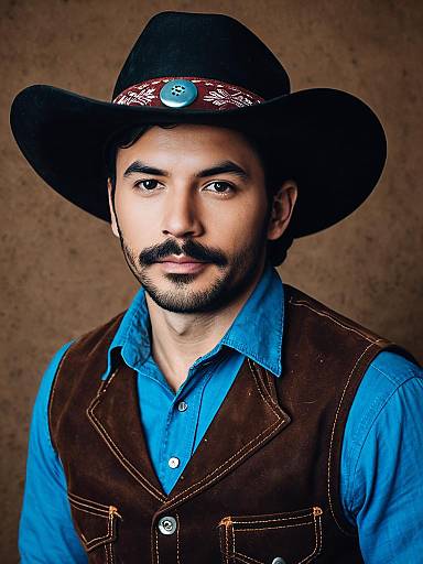 Man in Rave Cowboy Costume
