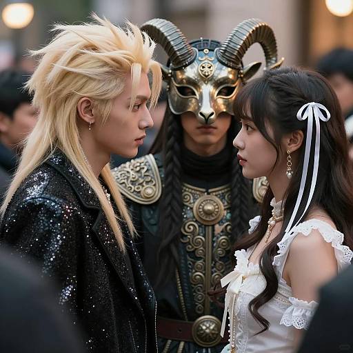 Dynamic Encounter in a Crowded Scene