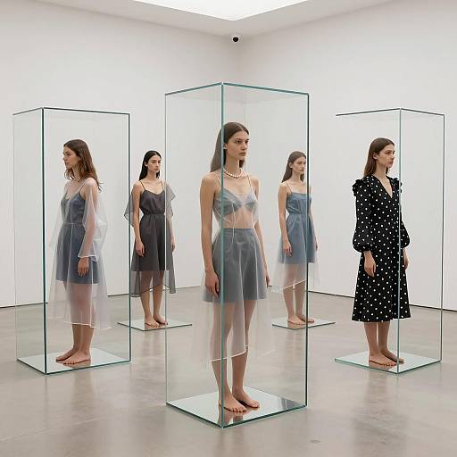 Modern Fashion Presentation in Minimalist Cubes