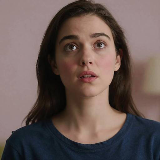 Close-Up Portrait of Anxious Woman