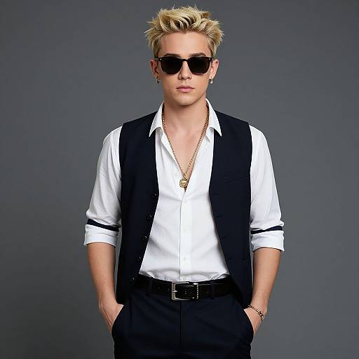 Realistic Keith Flint Inspired Male Portrait