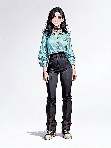 Stylish Woman in Casual Outfit