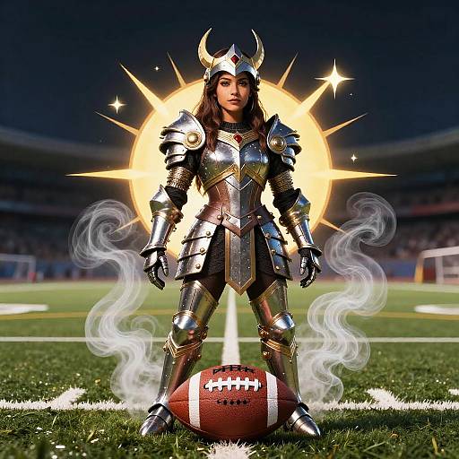 Magical Female Fantasy Football Mascot