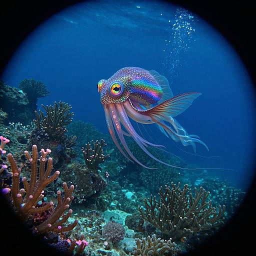 Enchanting Bioluminescent Underwater Realm