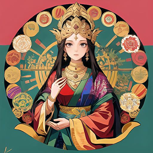 Modern Abstract Goddess Saraswati Artwork