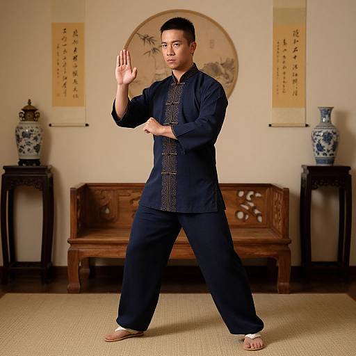 Traditional Wushu Kung Fu Warrior