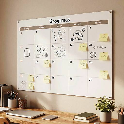 Cozy Wall Planner with Sticky Notes