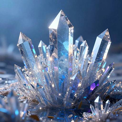 Ethereal Crystallized Abstract Landscape