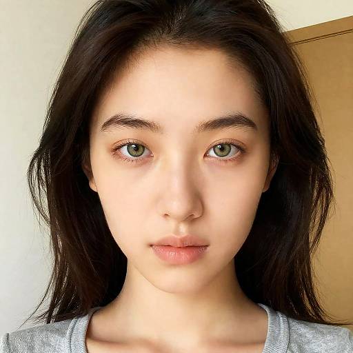 Close-Up Portrait of a Young Woman