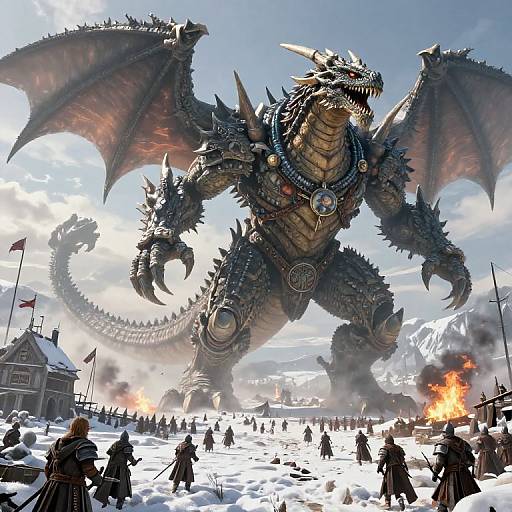 Titantic Kaiju Dragon God of War