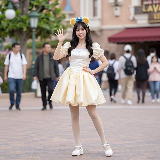 Woman in Top Disney Costume